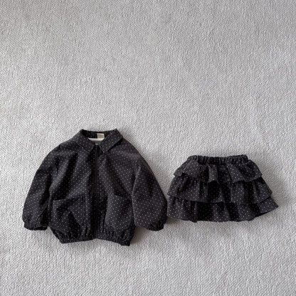 Baby Bella F25 Collared Jacket and Frill Skirt Set (6m-3y) - 2 Colors