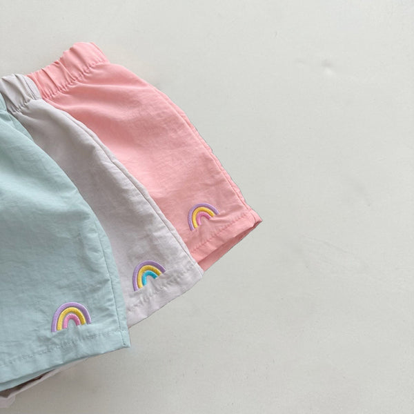 Kids Rainbow Embroidery Shorts (2-6y) - 3 Colors