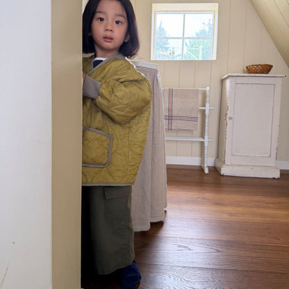 Kids F26 Stitch Detail Cargo Pants (2-8y) - Olive