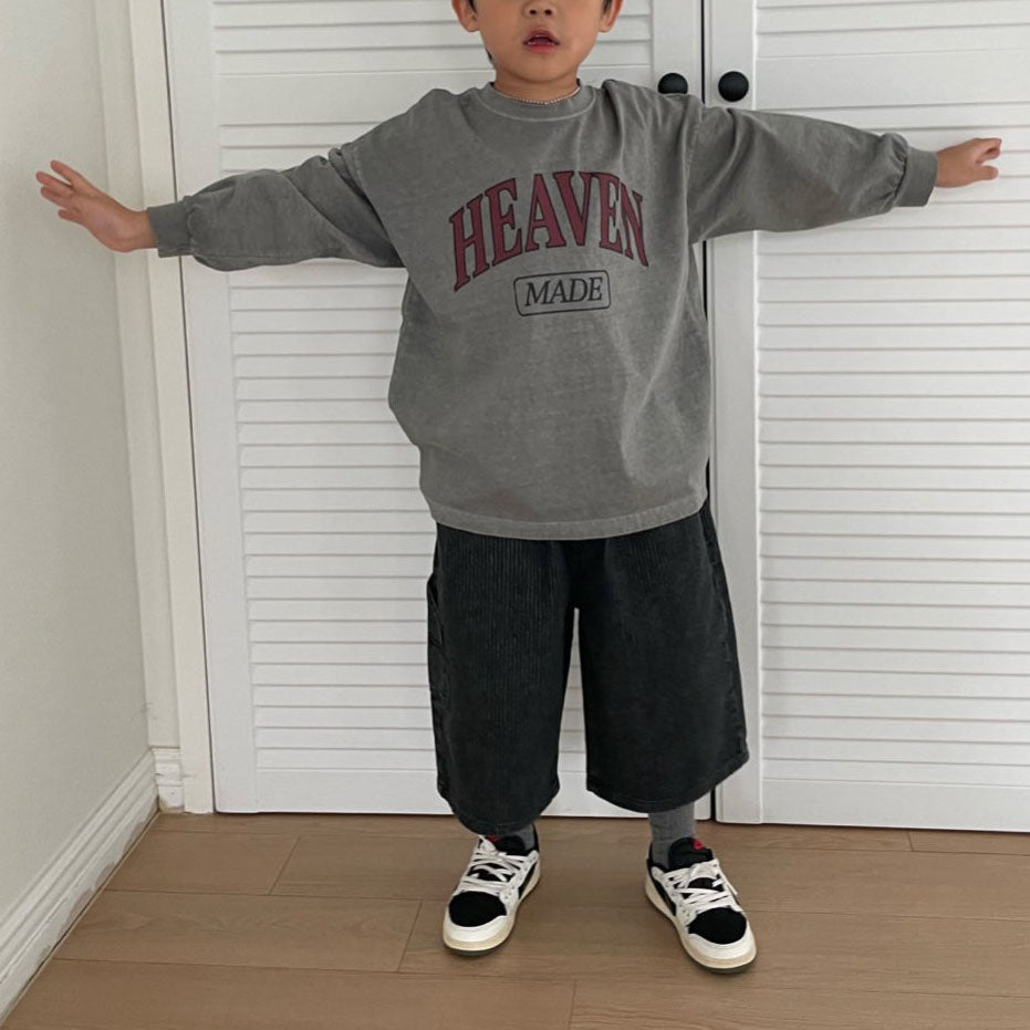 Kids F25 'HEAVEN' Pigment Dyed Long Sleeve Top (2-7y) - 2 Colors