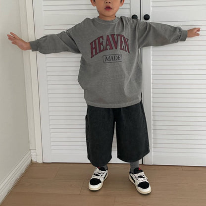 Kids F25 'HEAVEN' Pigment Dyed Long Sleeve Top (2-7y) - 2 Colors
