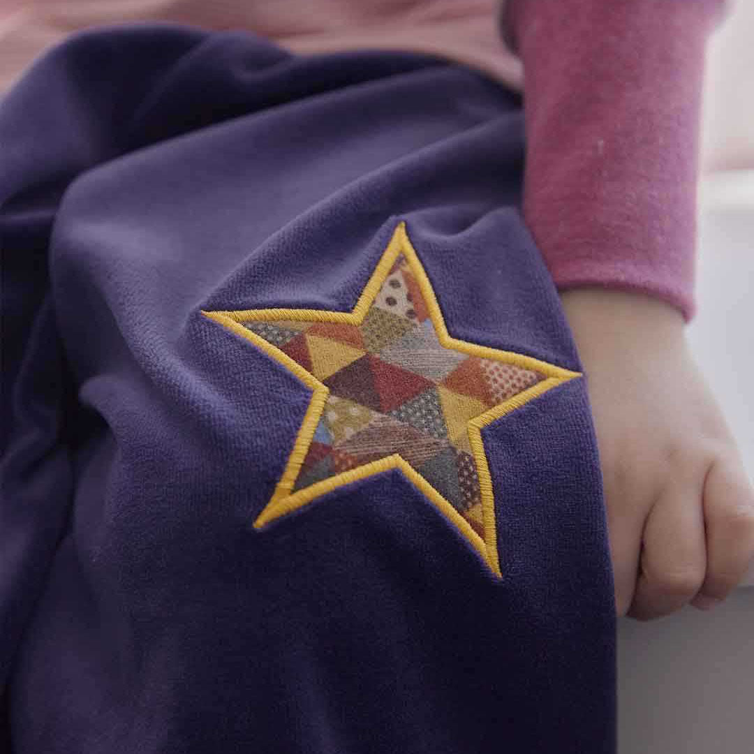 Toddler W26 Star Embroidery Velour Jogger Pants  (2-6y) - 2 Colors
