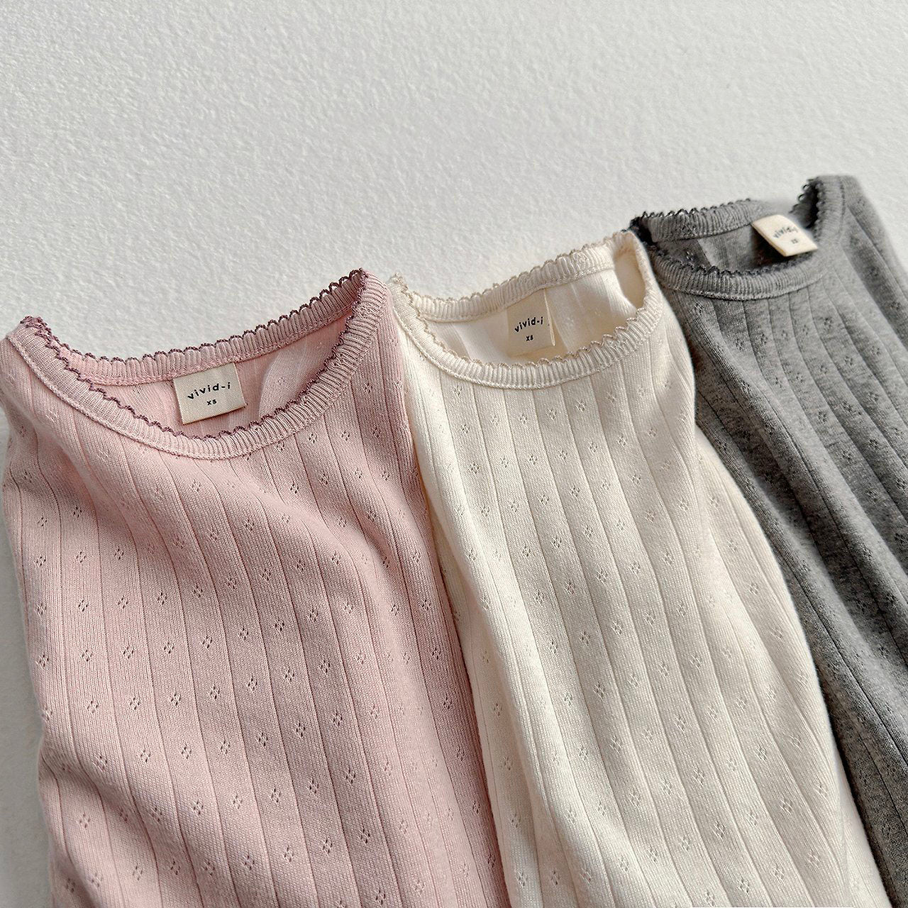 Toddler F26 Pointelle Long Sleeve Top (2-9y) - 3 Colors