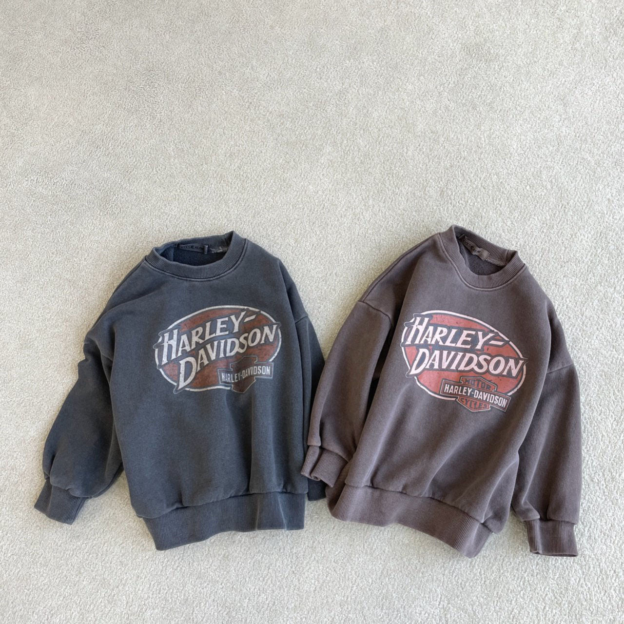 [PRE-ORDER]Adult 'HARLEY' Print Front Long Sleeve Sweatshirt- 2 Colors