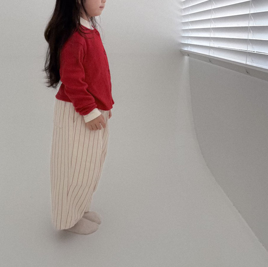 Toddler Bella F25 Stripe Pull-on Pants (1-6y) - Ivory - AT NOON STORE