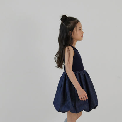 Toddler SP26 Ribbed Sleeveless Top Balloon Dress (1-7y)- 2 Colors - AT NOON STORE