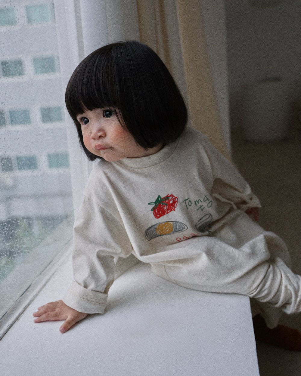 Baby F26 Tomato Egg Milk Print Long Sleeve Jumpsuit (3-18m) - 2 Colors