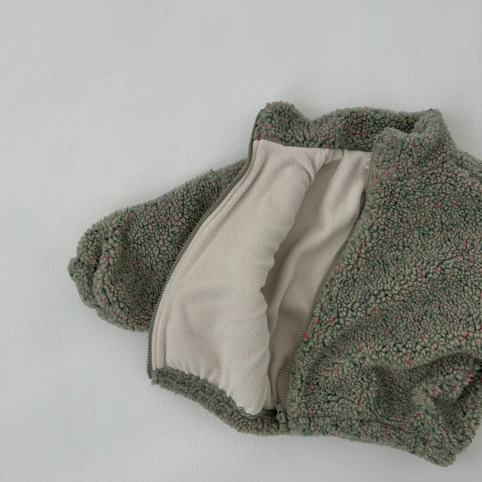 Toddler Land W25 Sherpa Mock Neck Zip-Up Jacket (1-6y) - 3 Colors