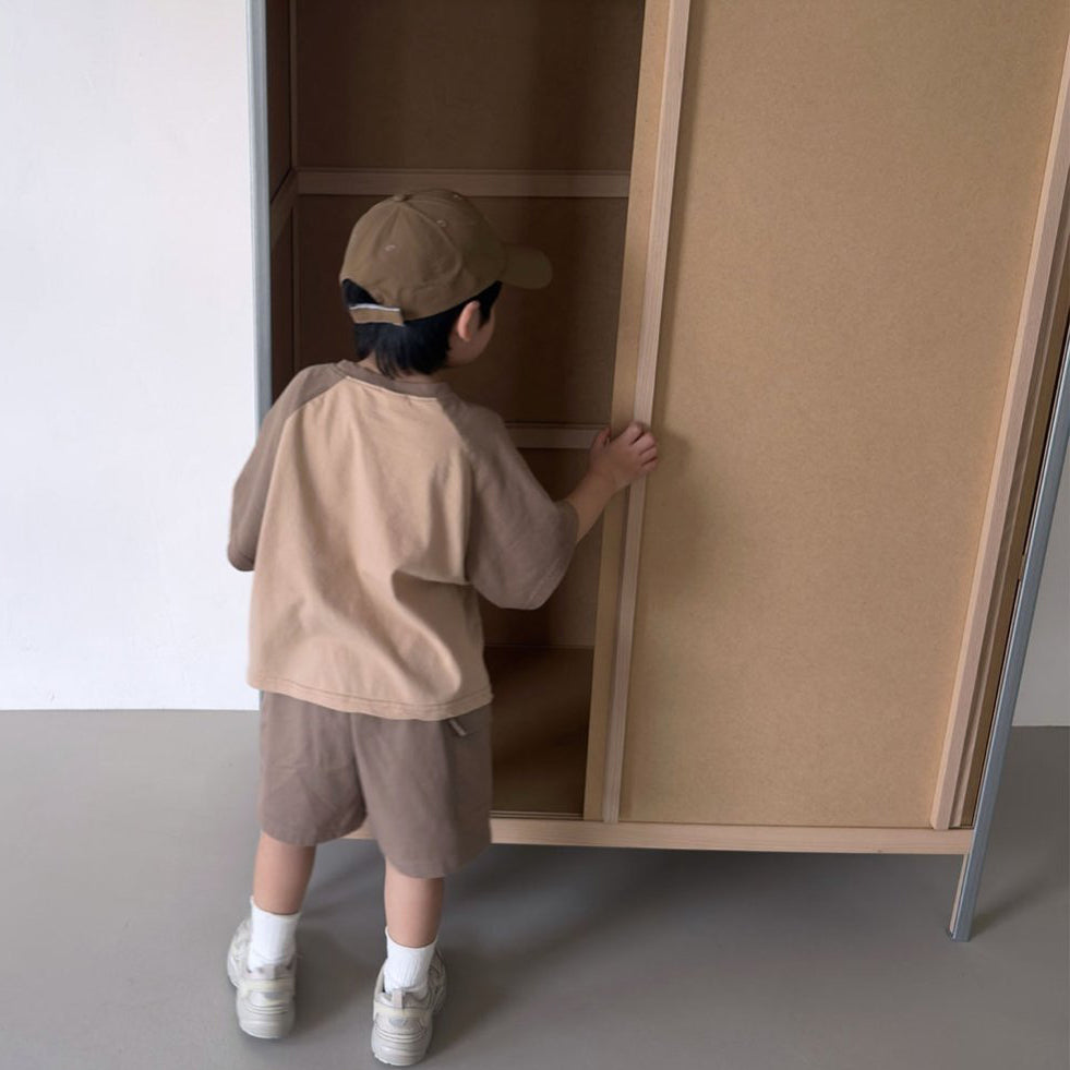 Toddler SS26 Milk Raglan Short Sleeve Top (1-7y) - 2 Colors - AT NOON STORE