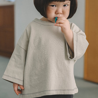 Toddler Mel SP26 Relaxed Fit Bracelet-Sleeve Tee (1-8y) - 4 Colors - AT NOON STORE