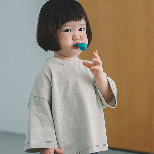 Toddler Mel SP26 Relaxed Fit Bracelet-Sleeve Tee (1-8y) - 4 Colors - AT NOON STORE