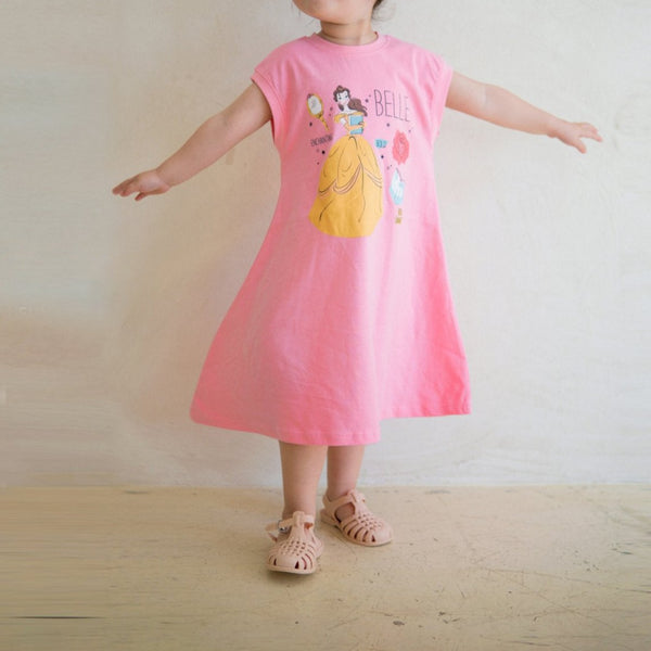 Toddler Sleeveless Disney Princess Dress (1-7y) - 3 Colors