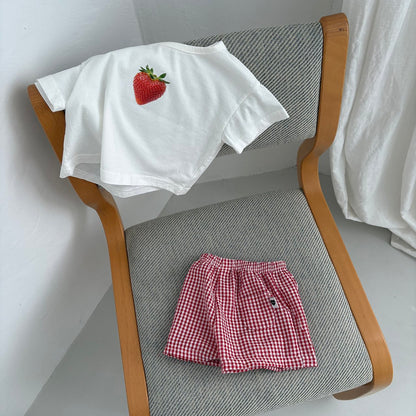 Baby Land SS26 Berry Apple Short Sleeve Top (4m-18m) - 2 Colors - AT NOON STORE