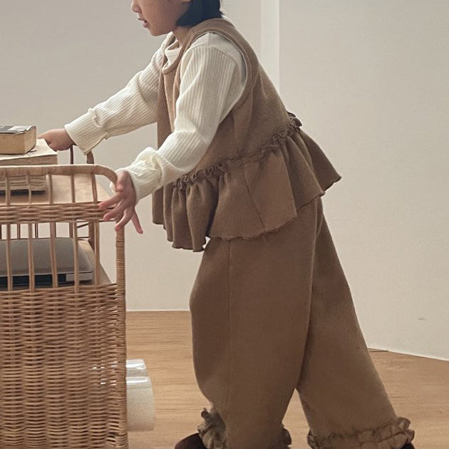 Toddler W25 Lettuce-Edge Ribbed Top (1-7y) - 2 Colors