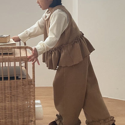 Toddler W25 Lettuce-Edge Ribbed Top (1-7y) - 2 Colors