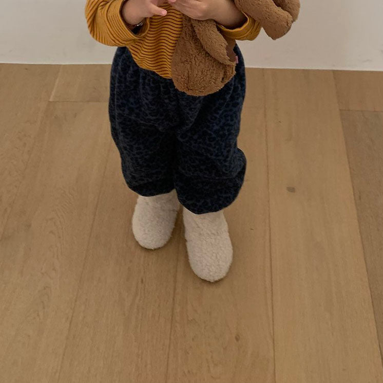 Toddler FW26 Fleece Leopard Jogger Pants (1-7y) - 2 Colors