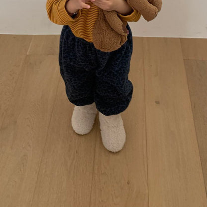 Toddler FW26 Fleece Leopard Jogger Pants (1-7y) - 2 Colors