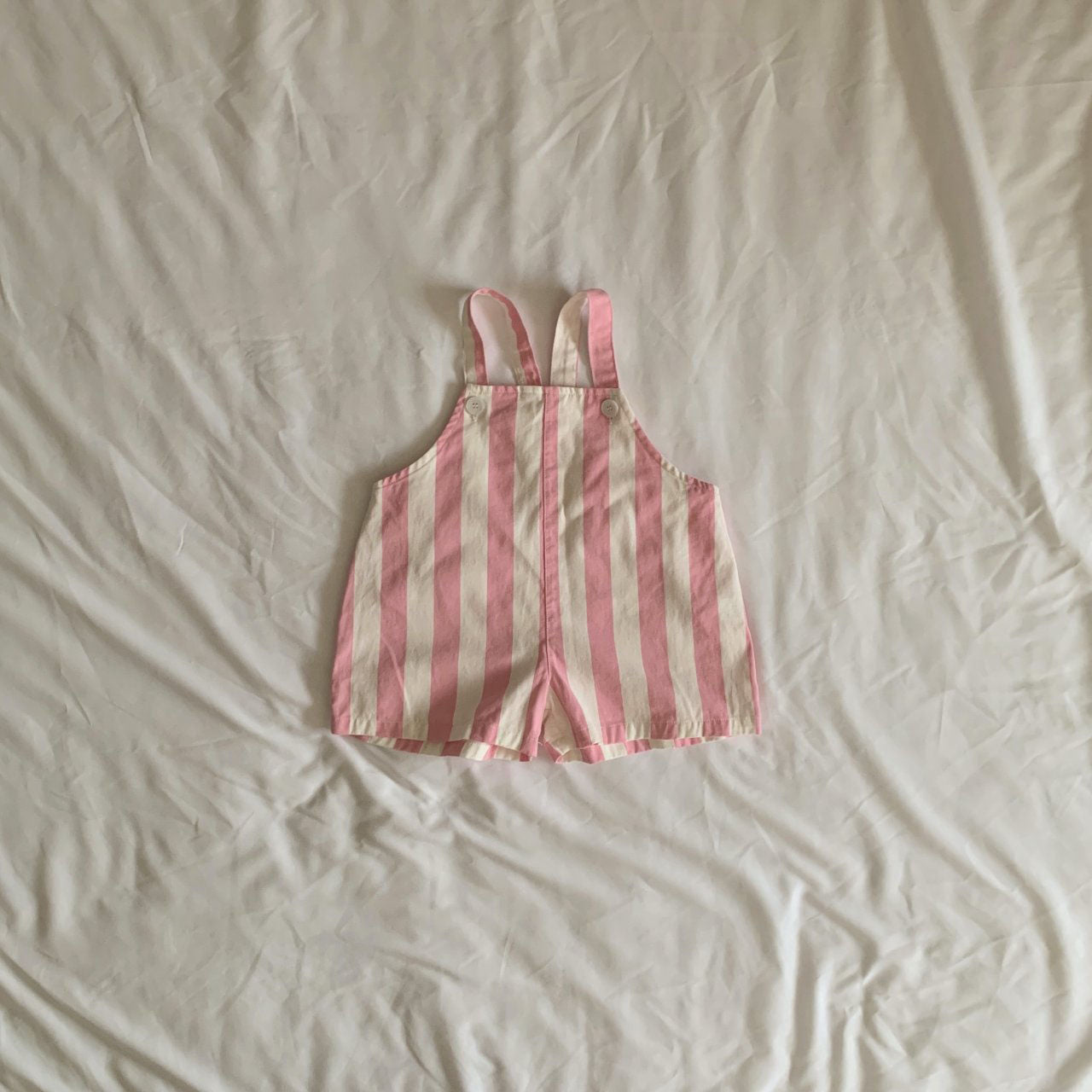 Toddler Stripe Cotton Shortalls (1-6y)- 2 Colors