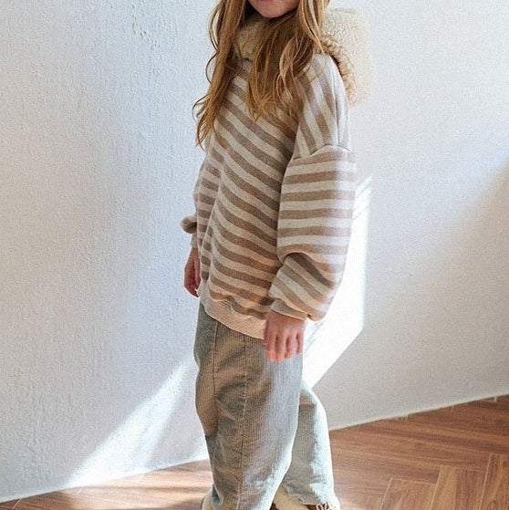 Toddler Soft Brushed Cotton Stripe Sweatshirt (15m-7y) -2 Colors