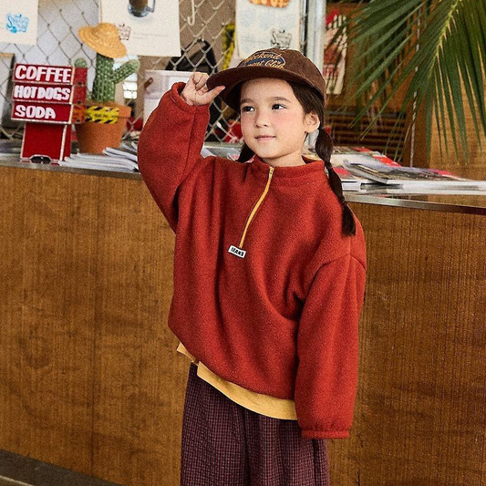 Toddler FW26 Fleece Mock Neck Half Zip-Up Pullover (4m-6y) - 2 Colors