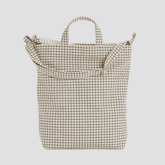 Baggu Zip Duck Bag - Natural Grid - AT NOON STORE