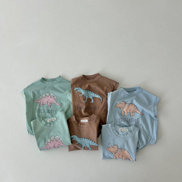 Toddler Land Dinosaur Short Sleeve T-shirt (1-6y) - 3 Colors