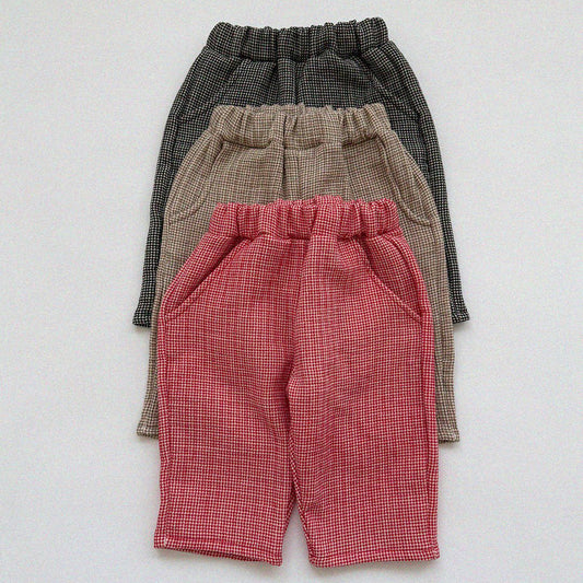 Baby/Toddler Aosta SP26 Plaid Pull-on Pants (3m-5y)- 3 Colors