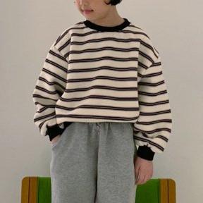 Toddler W24 Brushed Fabric Stripe Sweatshirt (1-6y) - 3 Colors