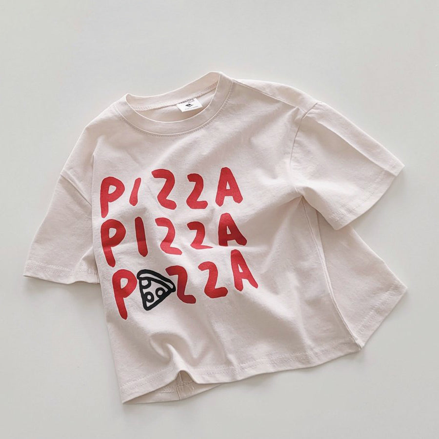 Kids SS26 PIZZA PIZZA PIZZA Short Sleeve Top (2-9y) - 2 Colors - AT NOON STORE