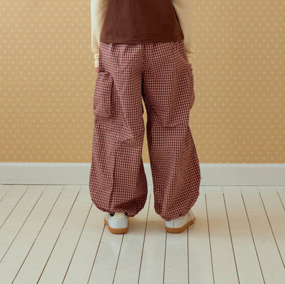 Toddler SP26 Plaid Cargo Jogger Pants (2-7y) - 2 Colors - AT NOON STORE