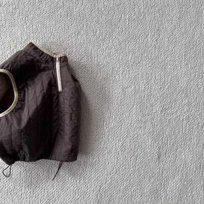 Toddler Bella F25 Adjustable Hem Half Zip Quilted Vest (1-6y) - 2 Colors