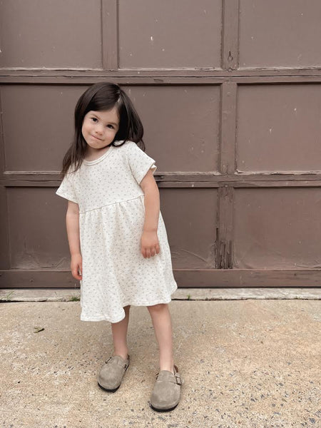 [At Noon Exclusive] Kids Cozy Waffle Dress (1-6y) - Floral