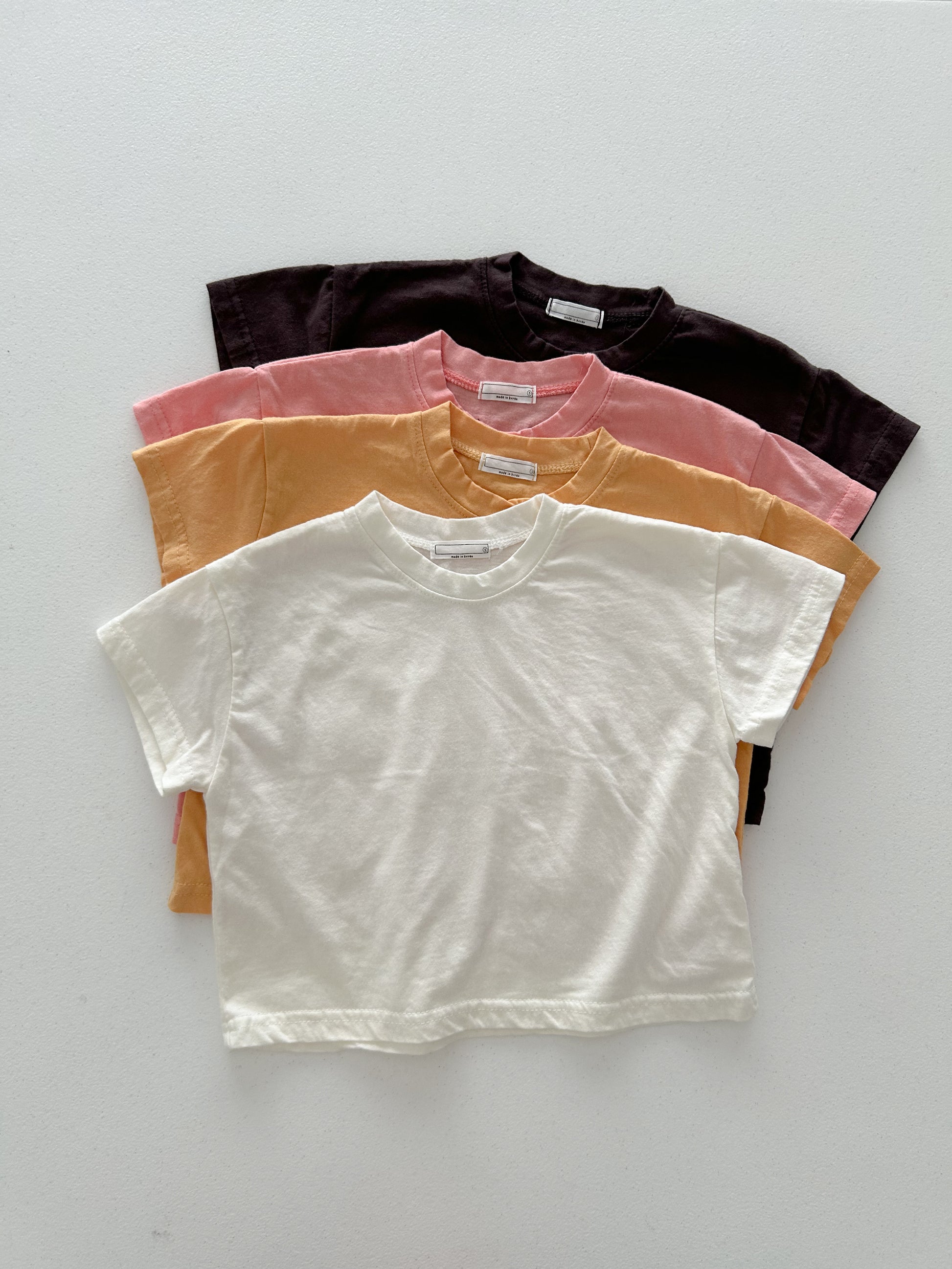 Toddler SS26 Basic Short Sleeve Top (4m-6y) - 4 Colors - AT NOON STORE