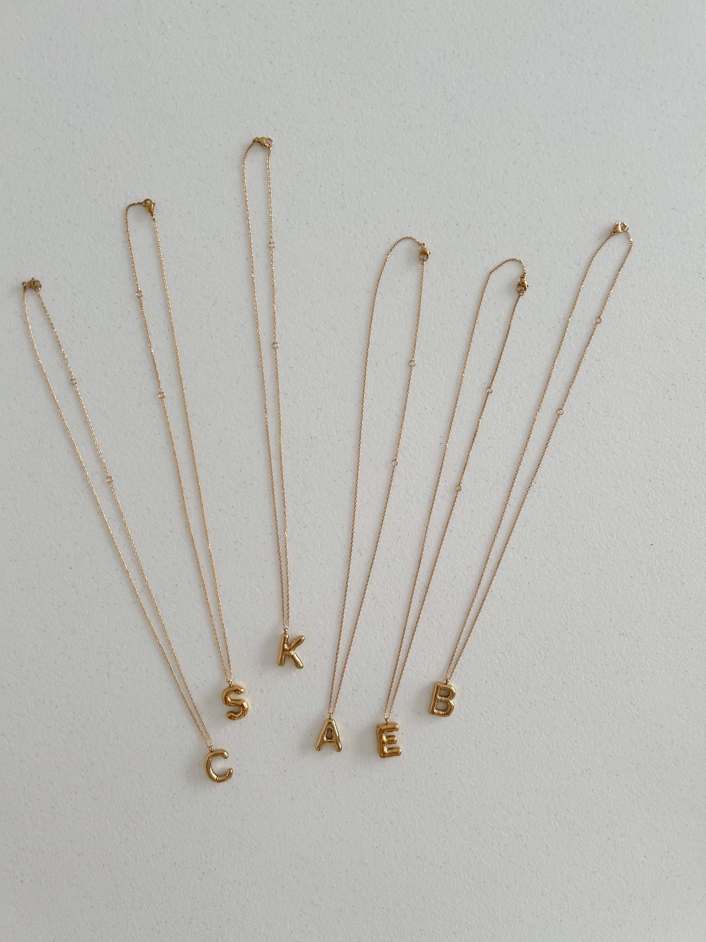 Bubble Initial Necklace