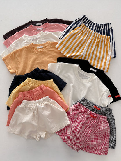 Toddler SS26 Basic Shorts (4m-6y) - 4 Colors - AT NOON STORE