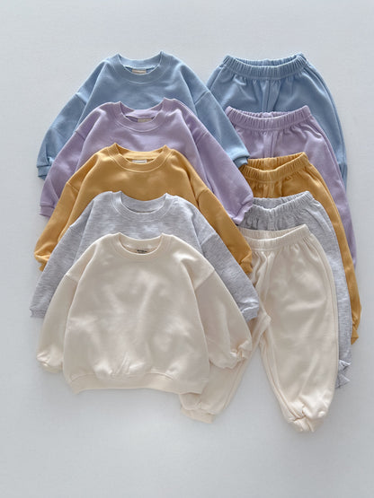 Kids Soy F26 Basic Long Sleeve Sweatshirt and Jogger Pants Set (1-7y) - 5 Colors