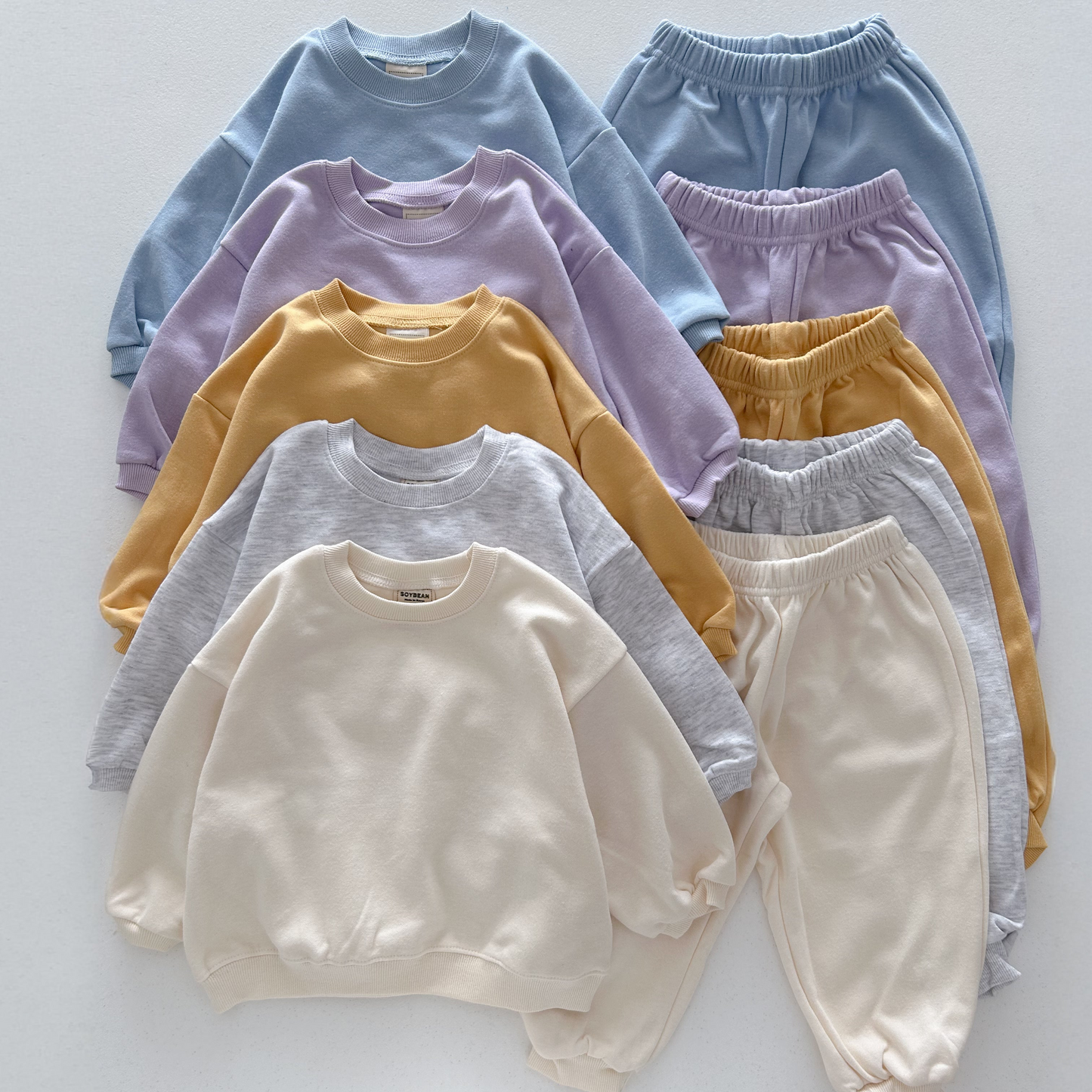 Kids Soy F26 Basic Long Sleeve Sweatshirt and Jogger Pants Set (1-7y) - 5 Colors