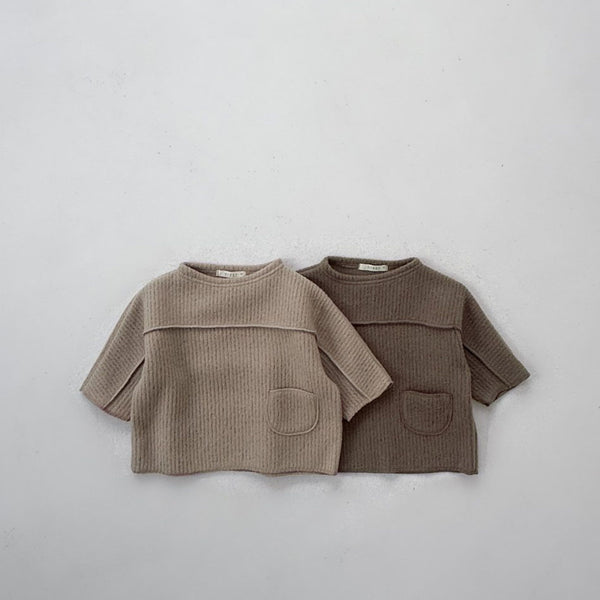 Toddler Anggo Chunky Ribbed Pocket Pullover (1-6y) - 2 Colors