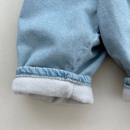 Toddler W25 Fleece Lined Pull-on Denim Pants (4m-6y) - Denim