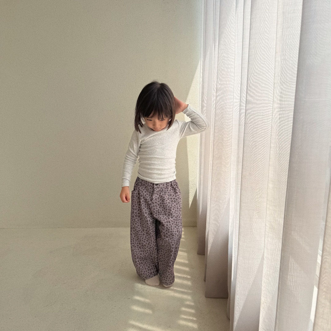 Baby/Toddler Bella F26 Basic Ribbed Long Sleeve Top (1-6y) - Heather Gray