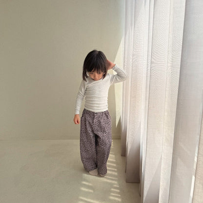 Baby/Toddler Bella F26 Basic Ribbed Long Sleeve Top (1-6y) - Heather Gray