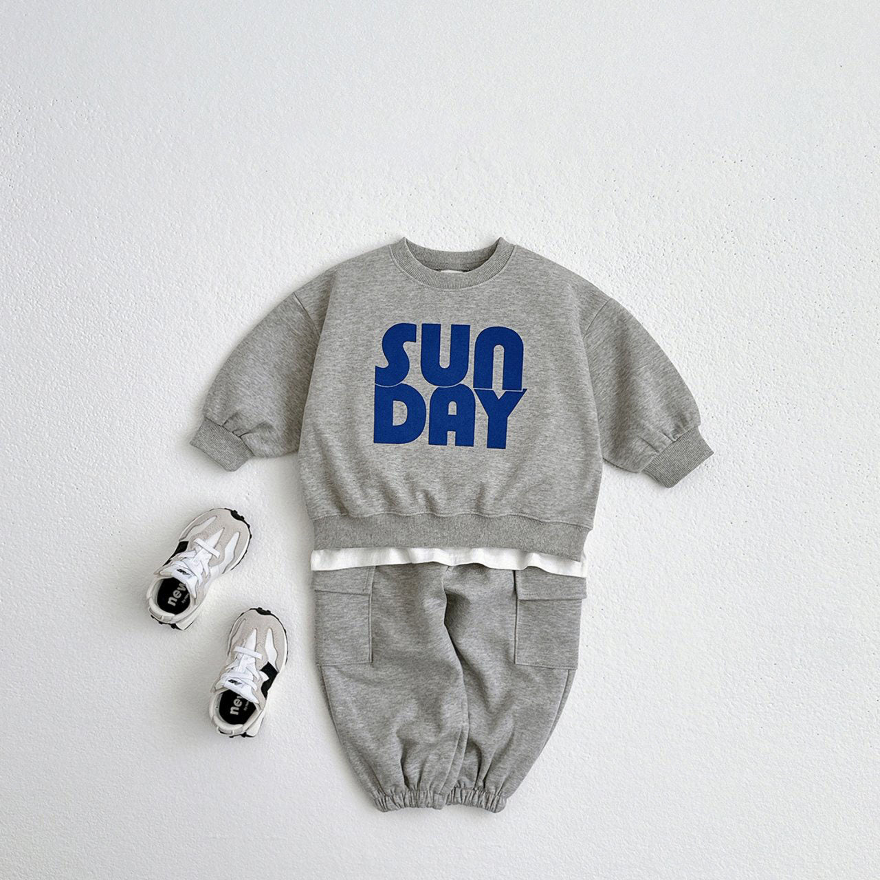 Toddler 'SUNDAY' Print Long Sleeve Sweatshirt (1-10y) - 3 Colors - AT NOON STORE