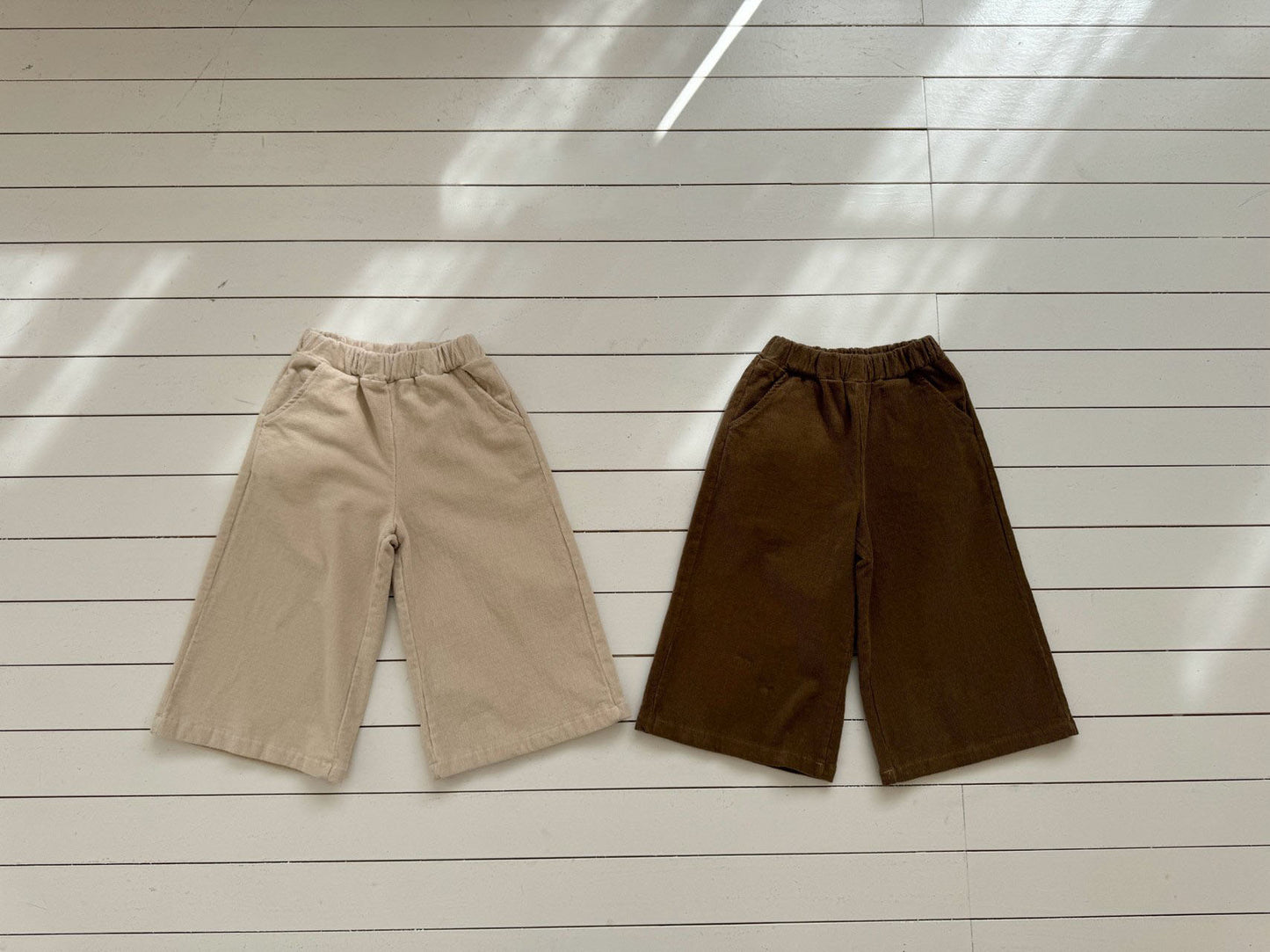 Kids Corduroy Wide Leg Pull-on Pants (1-6y) - 2 Colors