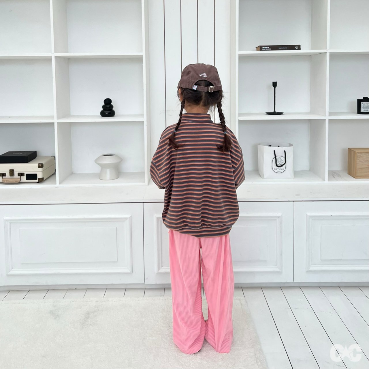 Kids SP26 Ribbed Velour Pull-on Pants (2-7y) - 2 Colors