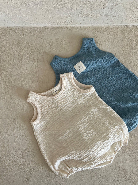 Baby Lala Textured Sleeveless Romper (0-18m) - 2 Colors