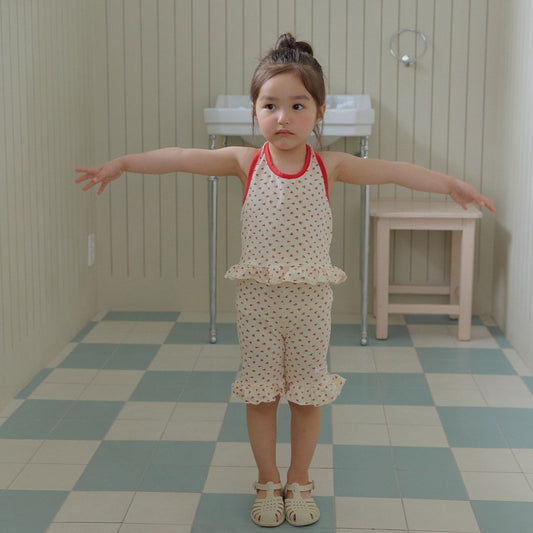 Toddler SS26 Tulip All-over Halter Tank Top (2-7y) - 2 Colors - AT NOON STORE