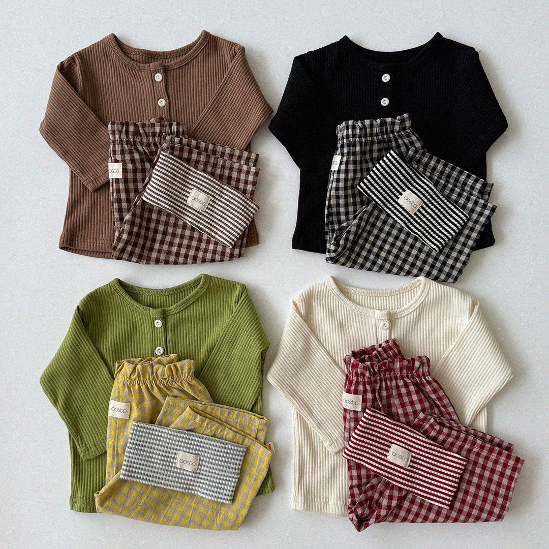 Baby/Toddler Aosta F26 Gingham Pull-on Pants (3m-5y) - 4 Colors