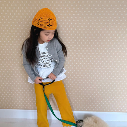 Toddler SP26 Lettuce-Edge Ribbed Flare Pants (2-7y) - 2 Colors