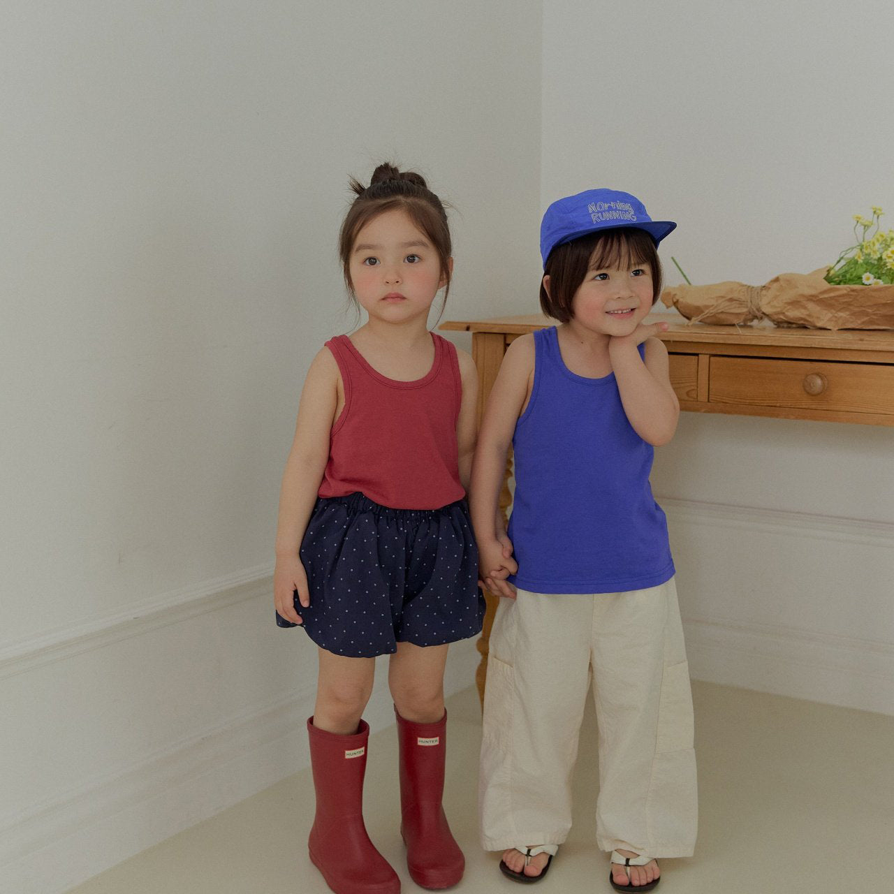 Toddler SS26 Polka Dot Balloon Shorts (2-7y) -Navy - AT NOON STORE