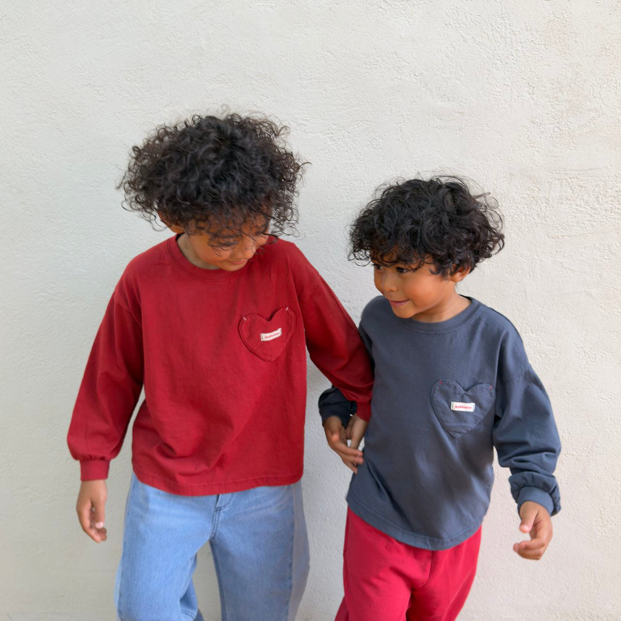 Toddler F26 Heart Pocket Long Sleeve Top (3-10y) - 3 Colors